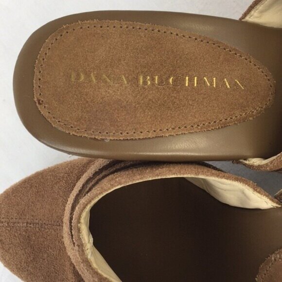 Dana Buchman Womens Brown Suede Mules High Heel Clogs Size 7.5 - Picture 6 of 7
